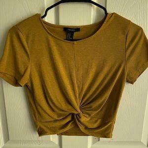 Yellow Forever 21 Crop Top